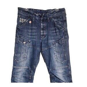 G-Star Raw 5620 3D Tapered Jeans Men's 33 x 32 RARE RETRO Medium Aged Raw Denim